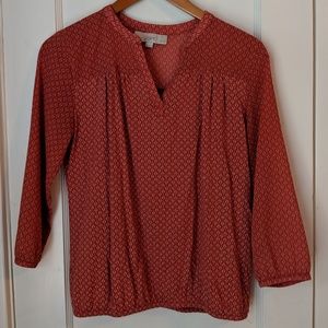 🏵️Clearance 🌼 LOFT orange boho top